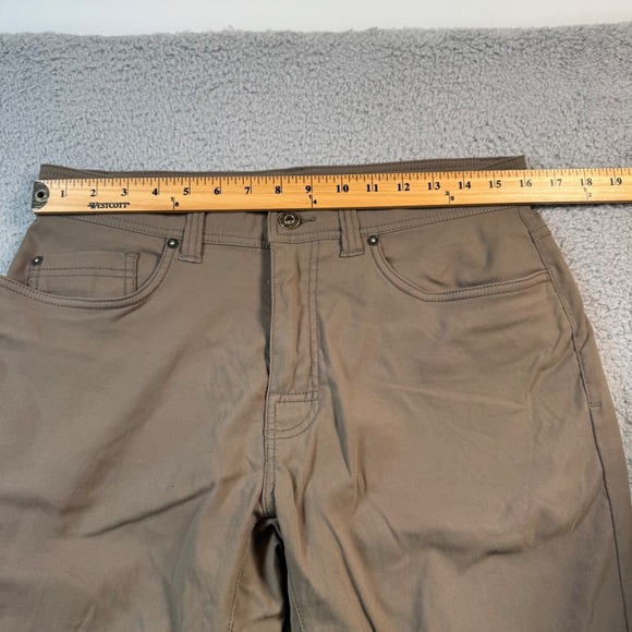 prAna Brion Slim Fit Pants Mens 32x31 Brown Stretch Hiking Outdoor - Picture 4 of 10